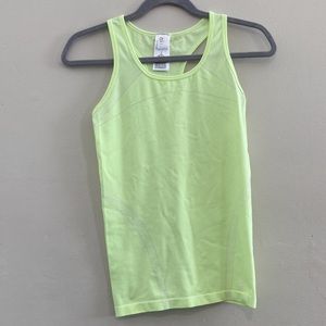 Gap Fit Motion neon yellow racer back tank top size s